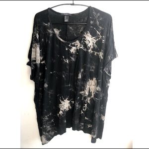 Forever 21 Black Tie-dye Shirt Dress